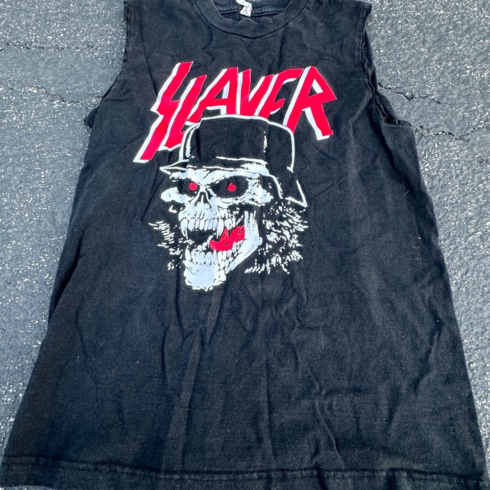 Vintage SLAYER Slaytanic Wehrmacht Tee Shirt Top Alstyle Tag S Rare Metal Skull